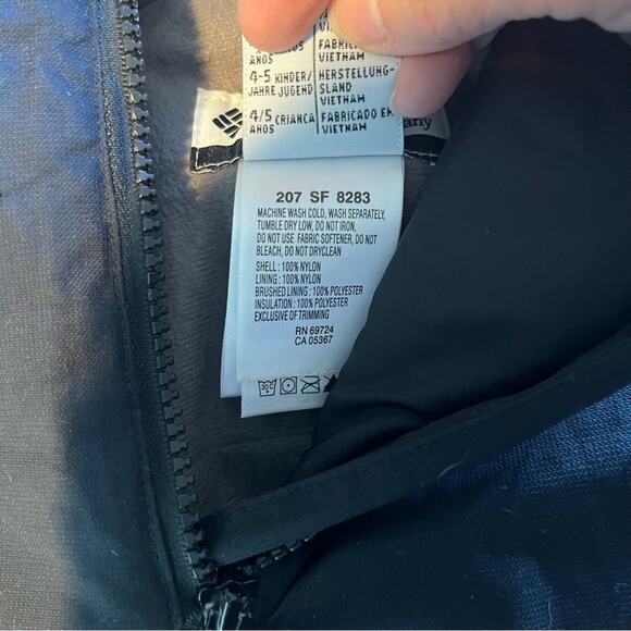 Columbia Black Adjustable Strap Snow Bib Youth Size 4/5 - Picture 7 of 7